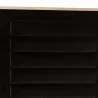 Sunpan Mabel Bed Queen in Abbington Charred Brown - Closeup Top Angle - Sunpan Mabel Bed Queen in Abbington Charred Brown - Closeup Top Angle