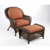 Outdoor Greatroom Company Balsam Wicker Outdoor Chair - Dorsette Cherry in Front Side View