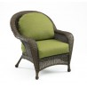 Outdoor Greatroom Company Balsam Wicker Outdoor Chair - Spectrum Cilantro in Front Side Angle