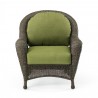 Outdoor Greatroom Company Balsam Wicker Outdoor Chair - Spectrum Cilantro in Front Angle