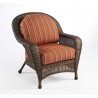 Outdoor Greatroom Company Balsam Wicker Outdoor Chair - Dorsette Cherry in Front Side Angle