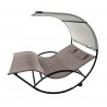 Double Chaise Rocker - Cocoa - White BG