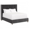 Essentials For Living Chandler Queen Bed in Dark Dove Natural Gray - Front Side Angle