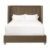 Essentials For Living Chandler Queen Bed in Caramel Velvet - Front - Essentials For Living Chandler Queen Bed in Caramel Velvet - Front