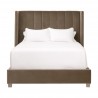 Essentials For Living Chandler Queen Bed in Cream Velvet - Front