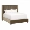 Essentials For Living Chandler Queen Bed in Cream Velvet - Angled - Essentials For Living Chandler Queen Bed in Cream Velvet - Angled
