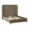 Essentials For Living Chandler Queen Bed in Caramel Velvet - Headboard Angled - Essentials For Living Chandler Queen Bed in Caramel Velvet - Headboard Angled