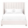 Essentials For Living Chandler Queen Bed in Cream Velvet - Front