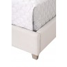 Essentials For Living Chandler Queen Bed in Cream Velvet - Leg Close-up