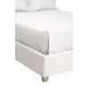 Essentials For Living Chandler Queen Bed in Cream Velvet - Leg Angled View - Essentials For Living Chandler Queen Bed in Cream Velvet - Leg Angled View