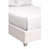 Essentials For Living Chandler Queen Bed in Cream Velvet - Leg Angled View