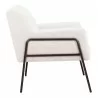 Charleston Accent Chair in Cream- Side View 3 - Charleston Accent Chair in Cream- Side View 3