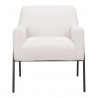 Charleston Accent Chair in Cream- Front View