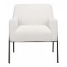 Charleston Accent Chair in Cream- Front View - Charleston Accent Chair in Cream- Front View