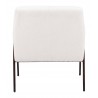 Charleston Accent Chair in Cream- Back View