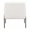 Charleston Accent Chair in Cream- Back View - Charleston Accent Chair in Cream- Back View