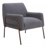 Charleston Accent Chair in Gray- Side View 2