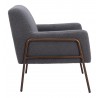 Charleston Accent Chair in Gray- Side View 1