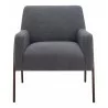 Charleston Accent Chair in Gray- Front View - Charleston Accent Chair in Gray- Front View