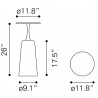  Chenai Drink Table Black - Dimensions