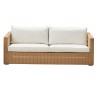 Cane-Line Chester 3-Seater Sofa natural with white cushion