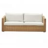 Cane-Line Chester 3-Seater Sofa natural with white cushion - Cane-Line Chester 3-Seater Sofa natural with white cushion