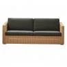 Cane-Line Chester 3-Seater Sofa natural with black cushion - Cane-Line Chester 3-Seater Sofa natural with black cushion