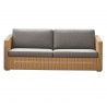 Cane-Line Chester 3-Seater Sofa natural with grey cushion