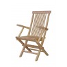 Anderson Teak Bristol Folding Armchair Side View