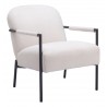 Zuo Modern Chicago Accent Chair Ivory- Angled View
