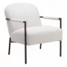 Zuo Modern Chicago Accent Chair Ivory- Angled View - Zuo Modern Chicago Accent Chair Ivory- Angled View