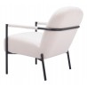 Zuo Modern Chicago Accent Chair Ivory- Angled-back View