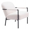Zuo Modern Chicago Accent Chair Ivory- Angled-side View