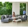 Cane-Line Chill-Out Coffee Table, Single, Dual Heights - White Colour - Cane-Line Chill-Out Coffee Table, Single, Dual Heights - White Colour