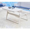 Cane-Line Chill-Out Coffee Table, Single, Dual Heights - White Colour Side View