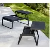 Cane-Line Chill-Out Coffee Table, Dual Heights - Lava Grey Colour - Cane-Line Chill-Out Coffee Table, Dual Heights - Lava Grey Colour