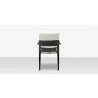 DecoScapes Chloe Dining Arm Chair With Espresso And White Wicker With Espresso Frame - Back - DecoScapes Chloe Dining Arm Chair With Espresso And White Wicker With Espresso Frame - Back