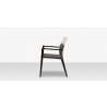 DecoScapes Chloe Dining Arm Chair With Espresso And White Wicker With Espresso Frame - Side