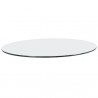 Sunpan Glass Dining Table Top Round Clear in 59'' - Front Angle