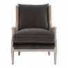  Essentials For Living Churchill Club Chair in Dark Dove Velvet - Front Angle