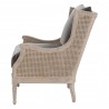  Essentials For Living Churchill Club Chair in Dark Dove Velvet - Side