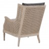 Essentials For Living Churchill Club Chair in Dark Dove Velvet - Back Side Angle