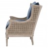  Essentials For Living Churchill Club Chair in Denim Velvet - Side