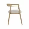Sunpan Jeremy Dining Armchair in Weathered Oak-Dove Cream - Side Angle - Sunpan Jeremy Dining Armchair in Weathered Oak-Dove Cream - Side Angle