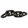 Essentials For Living Cinq Wood Link in Black Wash Pine - Front Angle