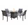 Crawford and Burke Macedon Wood Look Outdoor Gas Fire Pit, Lifestyle - Crawford and Burke Macedon Wood Look Outdoor Gas Fire Pit, Lifestyle