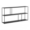 Sunpan Eiffel Low Bookcase - Black in Large - Front Angle