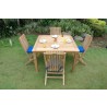 Anderson Teak 5 Piece Windsor 47 Square Teak Patio Dining Set 2 - Anderson Teak 5 Piece Windsor 47 Square Teak Patio Dining Set 2