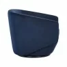 Sunpan Treviso Swivel Lounge Chair in Metropolis Blue - Side View - Sunpan Treviso Swivel Lounge Chair in Metropolis Blue - Side View