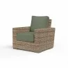 Havana Club Chair in Cast Sage w/ Self Welt - Front Side Angle - Havana Club Chair in Cast Sage w/ Self Welt - Front Side Angle